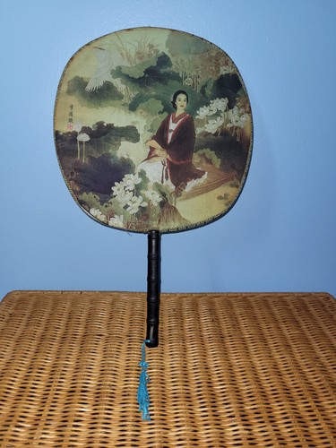 Vintage chinese silk - chinese, paddle