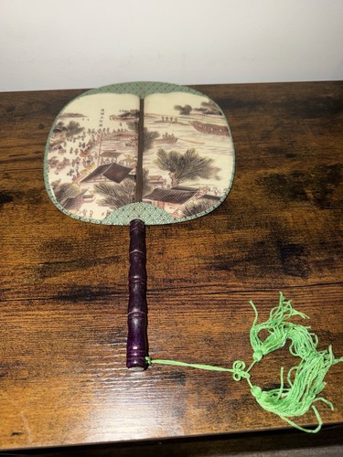 Chinese silk round paddle - silk,