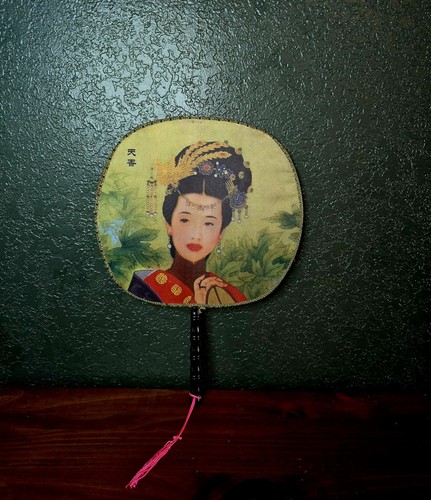 Vintage hand painted silk - painted,