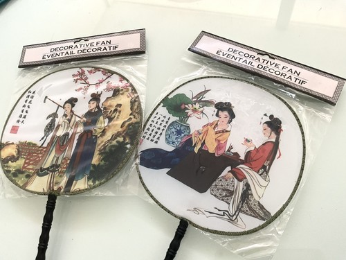 Vintage round paddle fans - vintage,